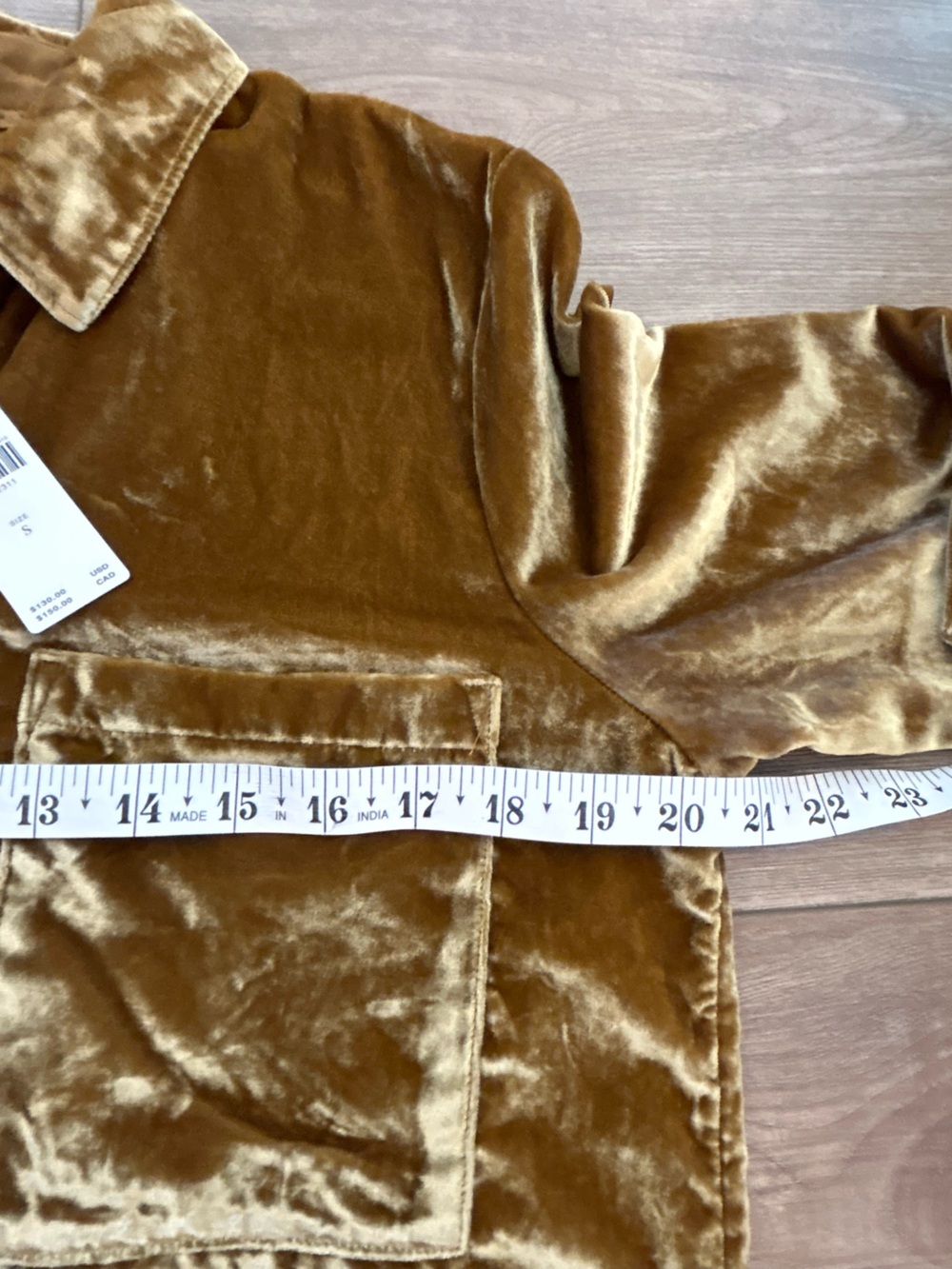 NWT Women’s Pilcro by Anthropologie Crushed Velvet Button Front Shirt Blouse S - Picture 3 of 8
